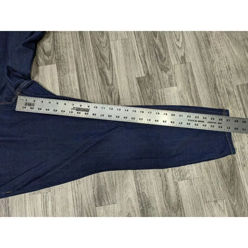 Old‎ Navy Womens Plus Size 24 Short Pockets Super Skinny Denim Blue Jeans